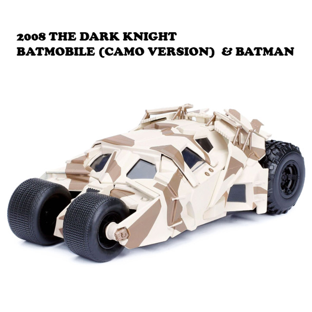 Jada Toys ジェイダトイズ 08 The Dark Knight Batmobile W Batman D Camo バットマン ダークナイト バットモービル タンブラー ミニカー マッシブスター