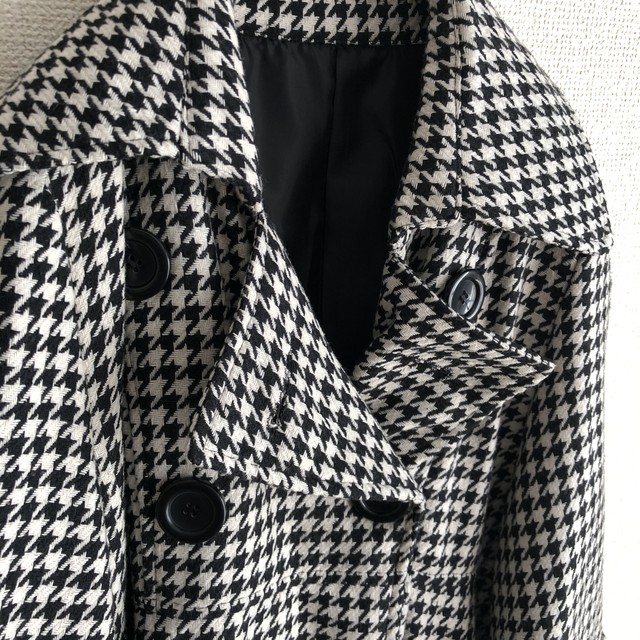 千鳥柄 コート 黄色い古着屋