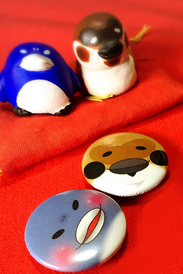 ペンギン スズメさん顔マグネット チームzeyo