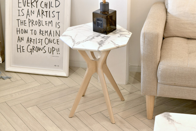 Marble Side Table 400 / 大理石モダンスタイル 大理石調 サイドテーブル 400