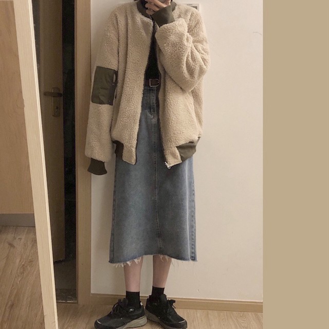 もこもこジャケット 羽織り 体型カバー ボアコート両面着用 ボアジャケット レディース ボアブルゾン 韓国風 防寒アウター 両面着用 裏起毛 暖かい 厚手 ネット通販 購入 激安 10代 代 30代 40代 秋 冬 Roprot ロプロット ファッション レディースアパレル販売