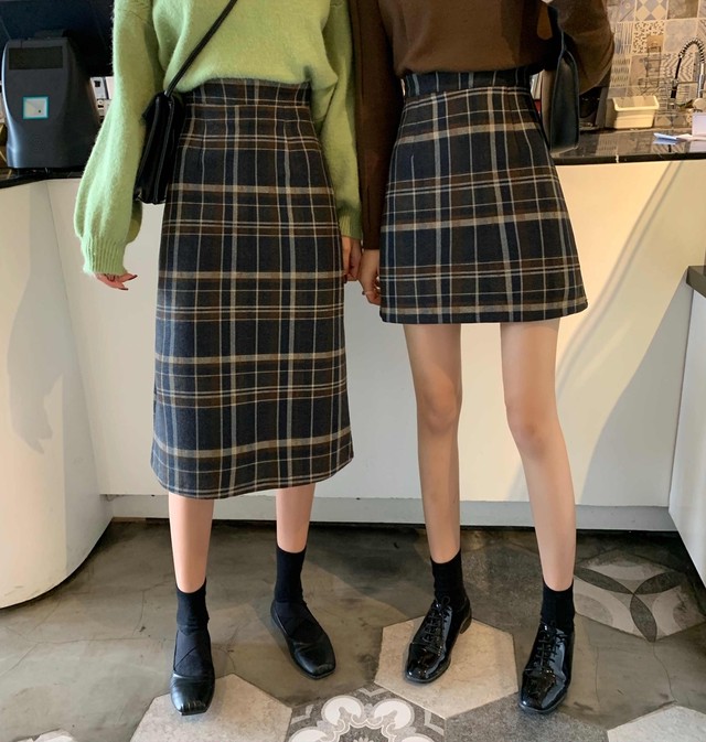 ビンテージチェックスカート 【vintage check skirt】