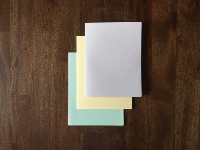 A5サイズの紙ファイル 3色3枚セット Kamikatu舎