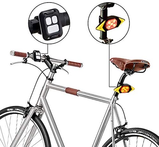 Jpcs Ewolee 自転車 テールライト Led バイク ウインカー ライト ワイヤレス式 防水usb 充電式 リアライト 自転車用方向指示器 リモコン付き Az Japan Classic Store