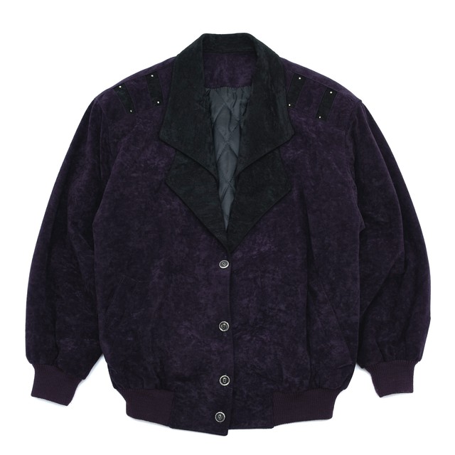 Unisex vintage bicolor velour blouson