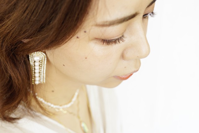 【刺繍ピアス】 StoneChain x Pearl✴︎