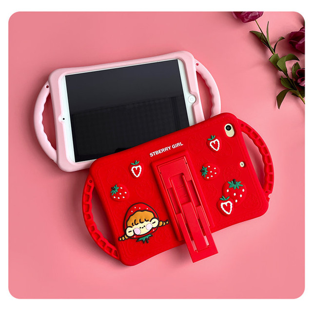 送料無料 Ipad 10 2インチ 第7世代 19 ケース アイパッド カバー タブレットpc シリコンケース スタンドタイプ デコいちご かわいい Nextcase