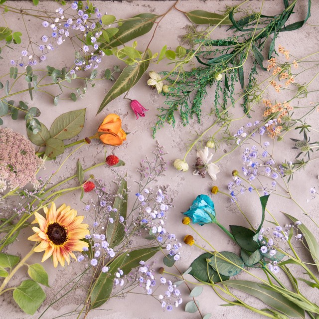 ドライフラワーになりやすい生花のお楽しみbox 鮮やかに着色したお花付き Greenpiece Rin Flower Cycle Marche 株式会社rin