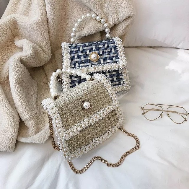pearl tweed bag