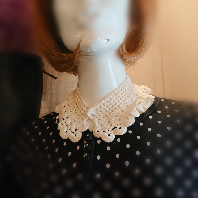 かぎ編みレース付け襟 小さめ 子供用 キッズ Fullfill