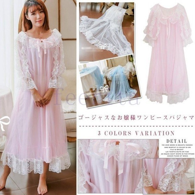 パジャマ ナイトドレス ナイトウェア 2点セット キャミソール ワンピース レース 部屋着 4176 Lagy 韓国ファッション レディース メンズ 通販のお店