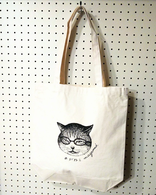 【東マユミ】めがねこトートバッグ