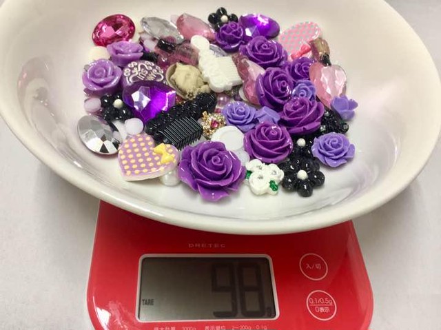 限定品 紫バラとメタル王冠黒系セットd Azmanekineko