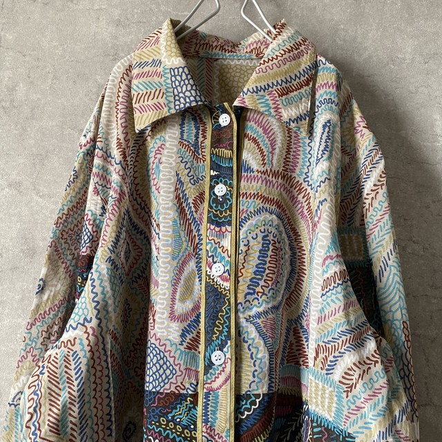 ヴィンテージ 柄シャツ レトロ 古着 総柄 No 30 古着 Pim レトロ ヴィンテージ 柄シャツ