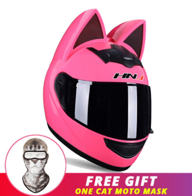 バイクヘルメット 猫耳 レディース フルフェイス ピンク 女性 人気 おすすめ かわいい Happy Hobby あなたのベストが見つかるお店