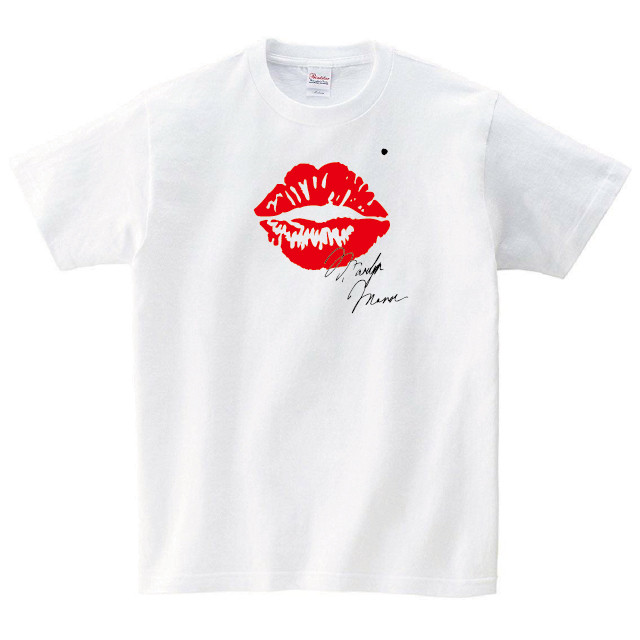 キスマーク Tシャツ メンズ レディース 半袖 マリリンモンロー ゆったり おしゃれ トップス 白 30代 40代 大きいサイズ 綿100 160 S M L Xl デザインtシャツ通販サイトのshortplate ショートプレート
