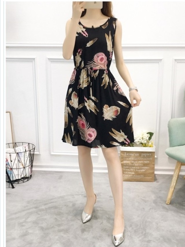 ジャガードワンピース パーティードレス ラウンドネック ノースリーブ ひざ丈 ワンピース ジャガードドレス 結婚式 二次会 披露宴 お呼ば Basecamp49