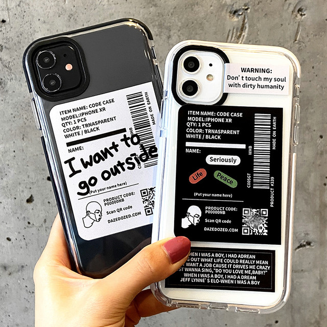 ラベル Iphone12 Proケース クリア Iphone12 Pro Max 12 Mini 12保護カバー 個性的 Iphone11 Pro 11 Xs Xr Se2 8plusケース かわいい 韓国芸能人愛用 スマホケース パロディ風 大人気 Girlshares