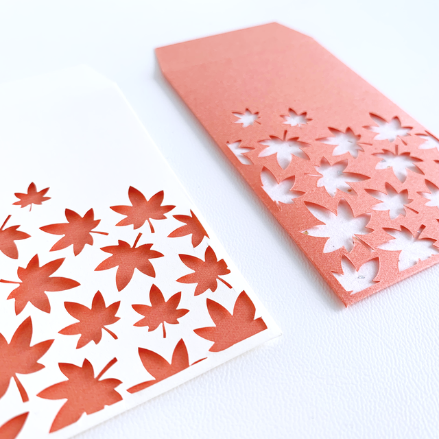 切り絵のポチ袋 もみじ Sakurabiyori ハレの日を彩る手作りアイテム