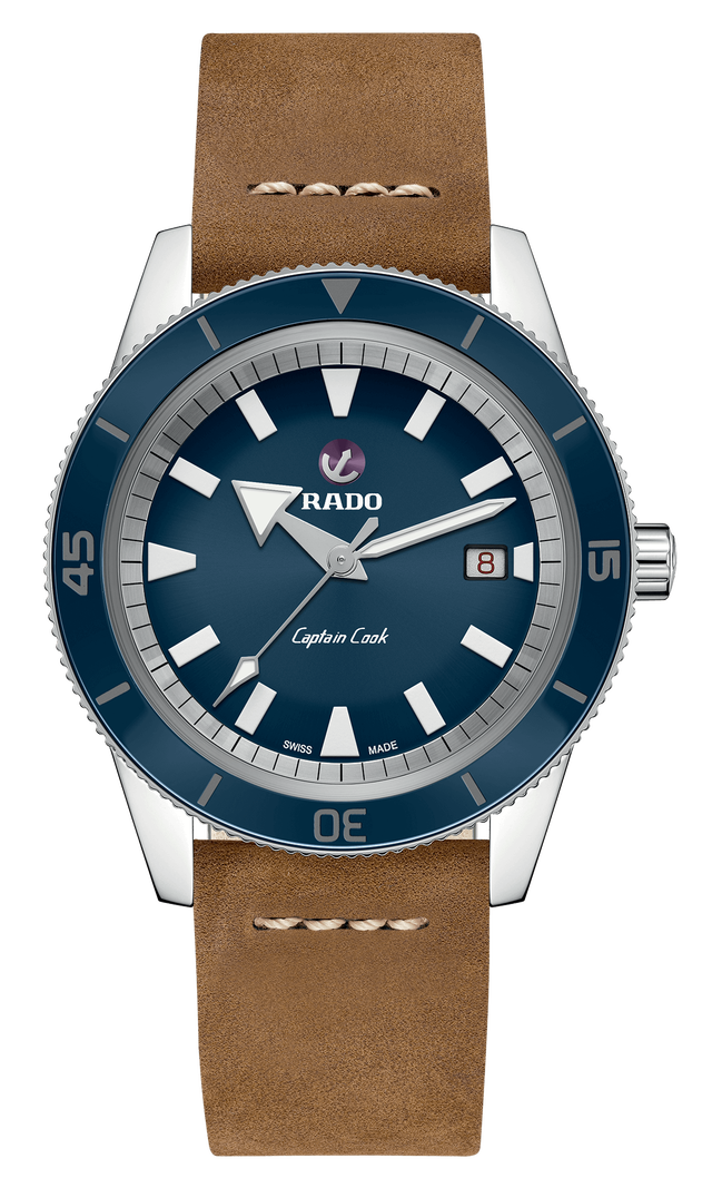 【RADO ラドー】Captain Cook キャプテンクック レザーストラップ(ブルー)/正規輸入品