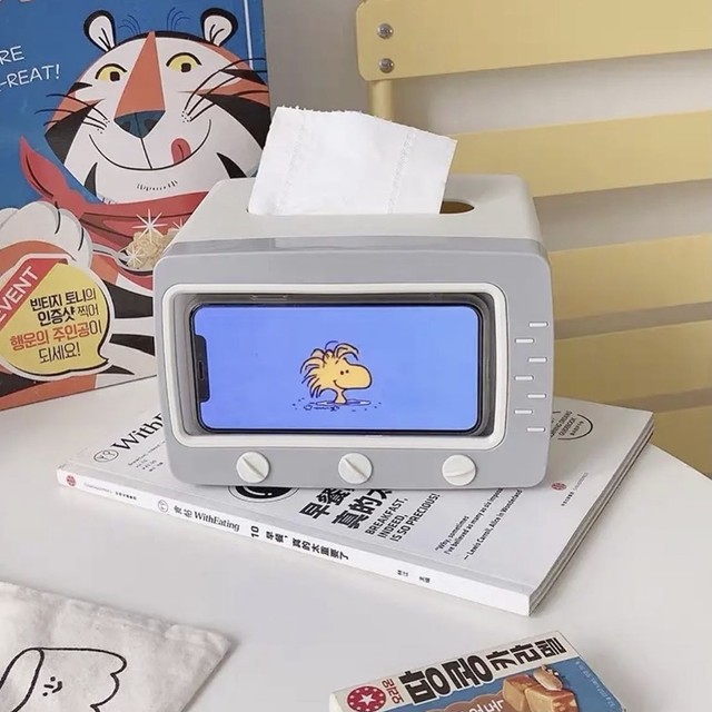 Tv型スマホスタンド ティッシュケース Papillon