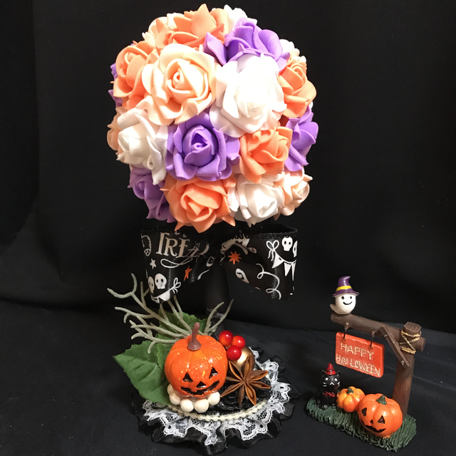 ハロウィン 薔薇 バラ アンティーク調ライト 間接照明 テーブルランプ ライト Kei お花とライトのお店屋さん