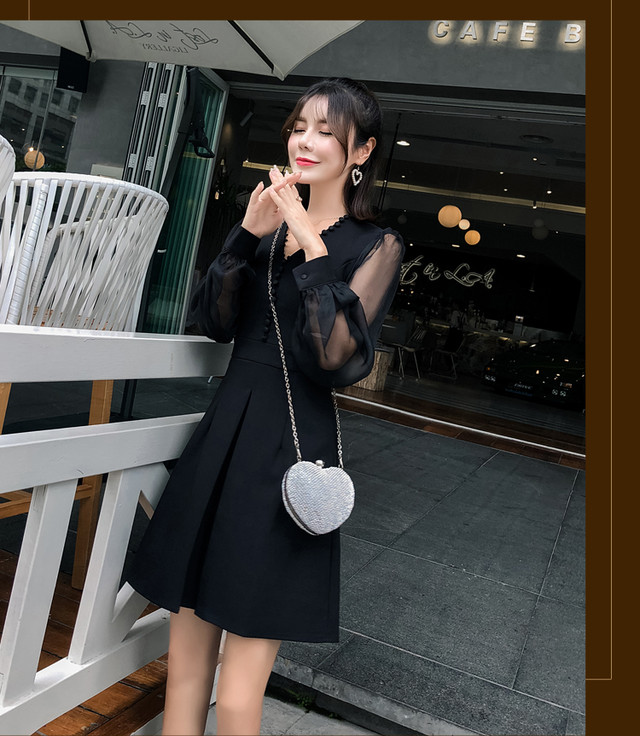 取り寄せ品 ボリューム シアースリーブでフェティッシュに フレアミニワンピース Lavenderlane Fashion Shop