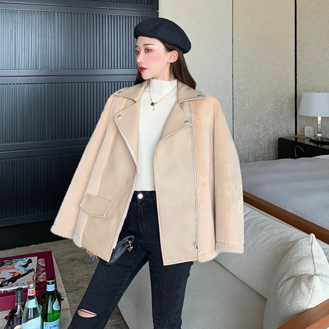 異素材mix ファーコート もこもこ レディース フェイクレザー メンズライク ライダースジャケット カジュアル きれいめ ボーイッシュ ストリート系 アウター 羽織り おしゃれ 韓国 オルチャン Ptnym2719 Shop Suba