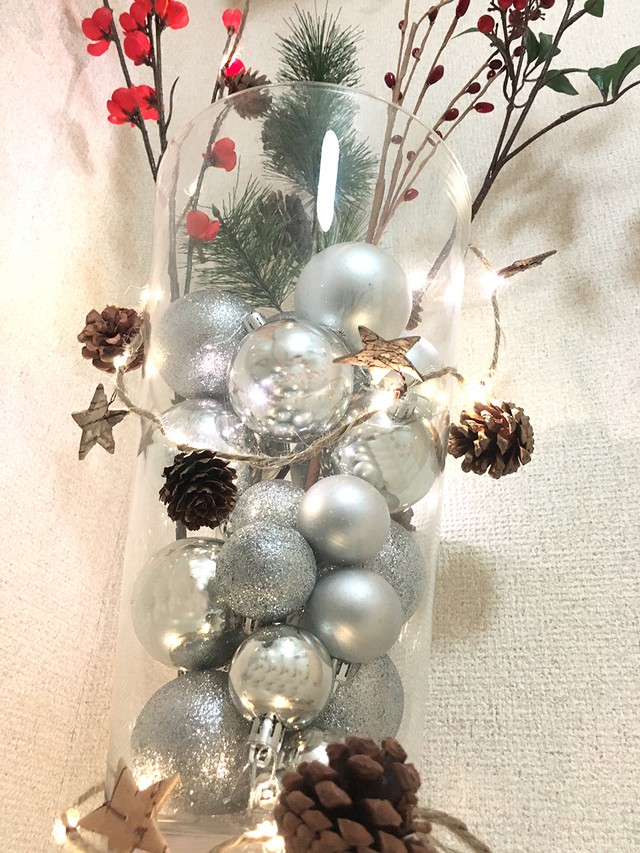 クリスマス 飾り ボール オーナメント 6cm 個 4個予備 球 玉 Xmas 装飾 アレンジ デコレーション 60mm Shop Amalet