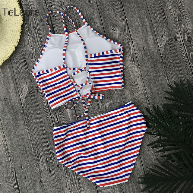 水着 ビキニ ハイネック ハイウエスト ボーダー ブラック ピンク ビーチ プール California Express