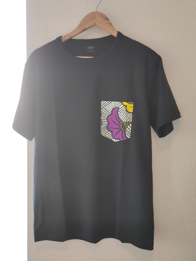 アフリカンファブリックポケットTシャツ