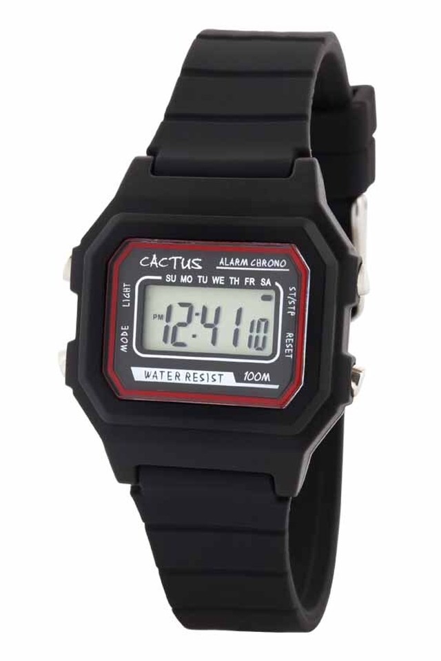 新商品 キッズ腕時計 ブラック デジタル液晶 ライト 10気圧防水 Cac 109 M01 サボテンマークの腕時計カクタス Cactus Jp公式オンラインストア