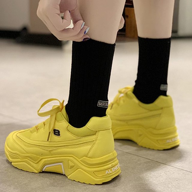 スニーカー レディース シューズ 靴 厚底 スリッポン 蛍光 フィット 夏秋 ローカット ライト ネオンカラー オックスシューズ イベント フェス Officewalaa オフィスワラア レディースファッション スタイル