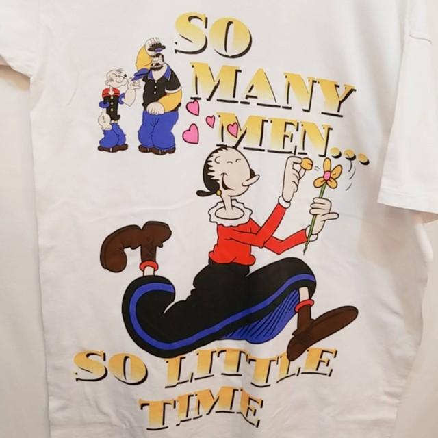 90s Usa製 Olive Popeye 両面プリント Tシャツ ロング ワンピース Onesize オリーブ ポパイ キャラクター アニメ ヴィンテージ 02f1501 Buy Sell Rivet