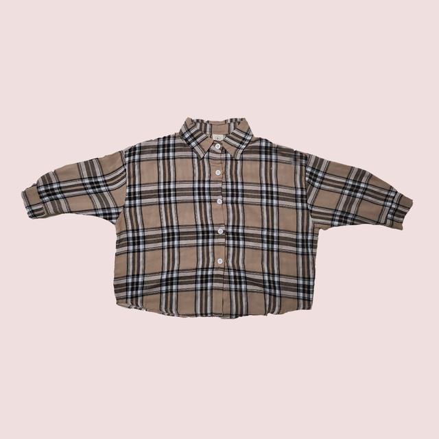 オーバーフィットチェックシャツ No29 ナチュラルな韓国子供服のお店cheoline ナチュラルな韓国子供服のお店 Cheoline