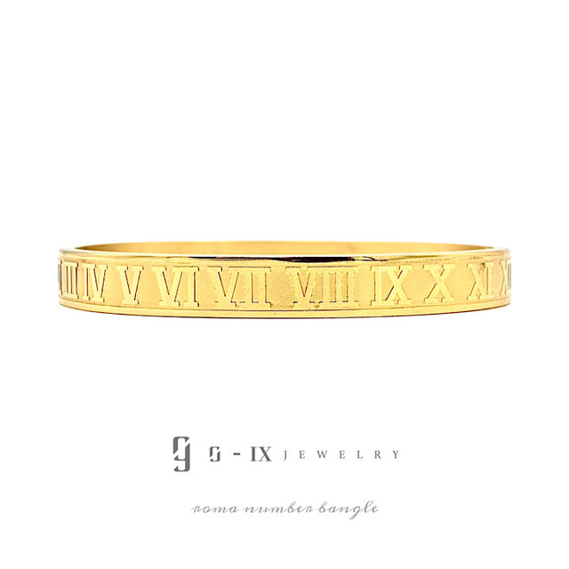 ローマ 数字 バングル ナンバー ブレスレット ゴールド メンズ アクセサリー 0 Ix Jewelry
