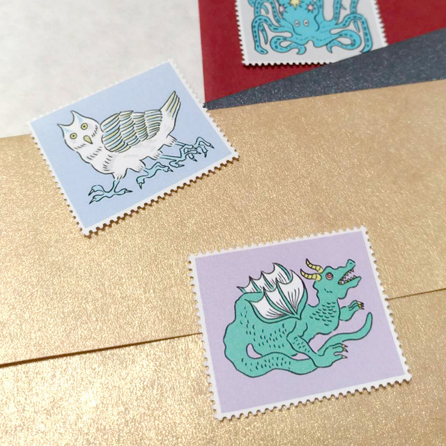 幻獣ハンターの博物画切手 怪奇商店