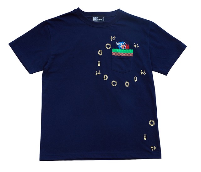 ソニック・ザ・ヘッジホッグ /1POINTソニックポケットT NAVY