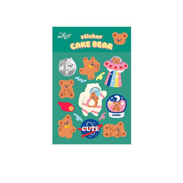 即納 1 26リニューアル 4デザイン Milkjoy Cake Bear Sticker ケーキベアーステッカー クマ柄シール Usagi Case ウサギケース 韓国iphoneケース通販