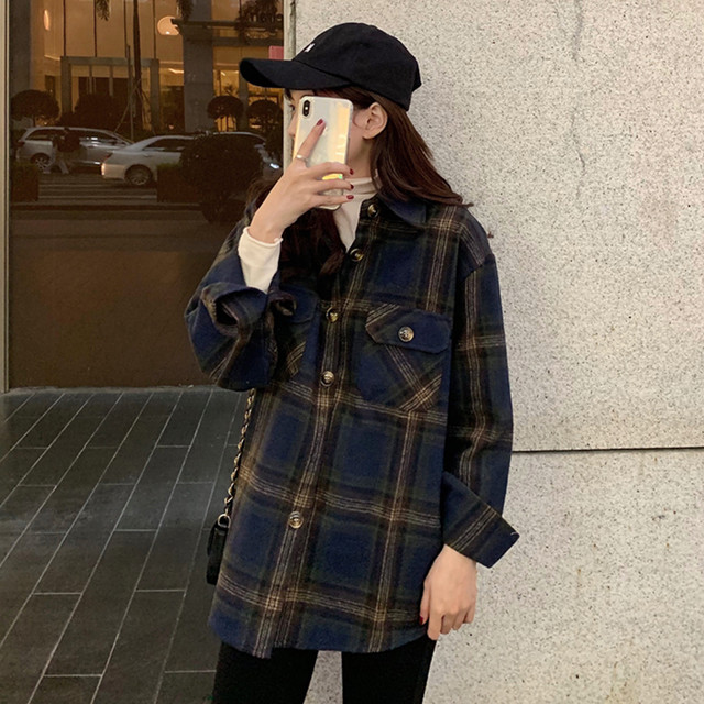 レディース シャツ トップス 長袖 チェック柄 厚手 トラッド 大人カジュアル 羽織 秋冬 Ncho