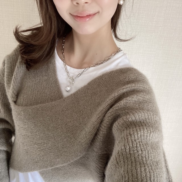 【ネックレス】チェーンとパールのネックレス