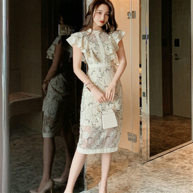 大人上品 ミモレ丈ワンピース レースワンピース カジュアル レディース ワンピースドレス タイトドレス 結婚式 二次会 お呼ばれ Ptnym1843 Shop Suba