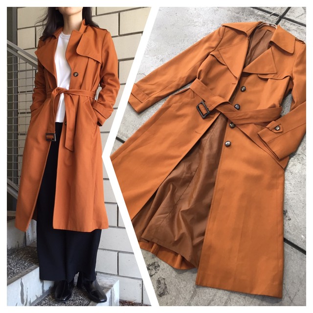 Vintage Trench Coat Orange ヴィンテージトレンチコート オレンジ