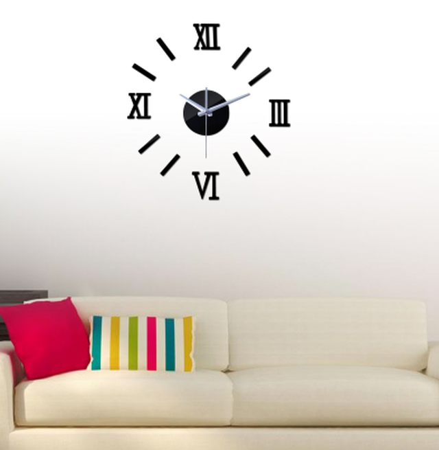 シンプル ローマ数字 ミラー ブラック シルバー ゴールド 時計 インテリア Clock クロック 壁掛け ウォール ウォッチ オシャレ Clock Flog