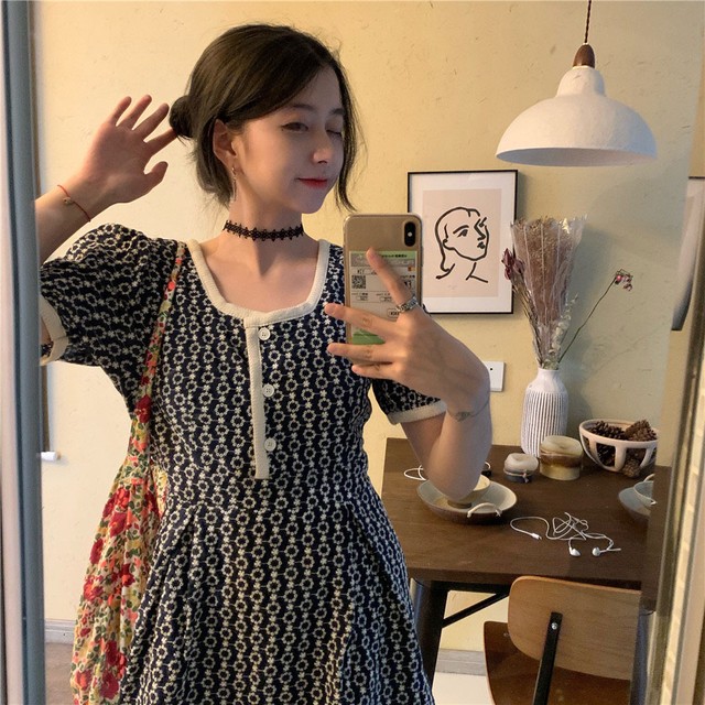 モノトーン半袖ワンピース 1011 Rripcord リップコード 韓国ファッション通販