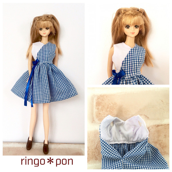 27cmドール ジェニーなど ワンピースの型紙 Jpeg形式 りんごぽんのおみせ