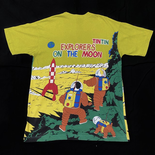 タンタンの冒険 The Explorers On The Moon キャラクターtシャツ Banca