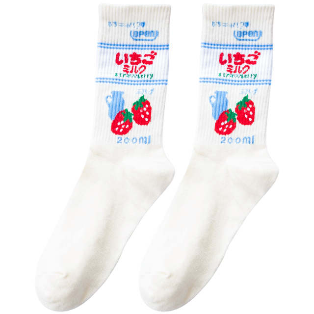レディースファッション 小物 アクセサリー 靴下 靴 ４足セット ゆめかわ いちごみるく More Lluze モア ルーゼ