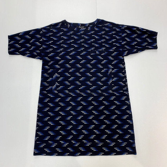 儀右ヱ門 ギエモン ワンピース ソ8 ほたる黒 ブルー白 久留米絣 日本製 久留米絣専門店 儀右ヱ門 Giemon