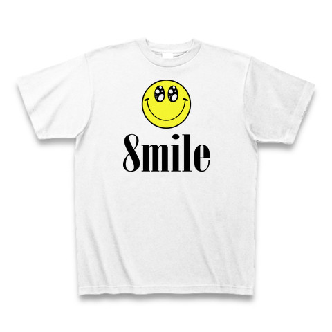 8マイル スマイルマーク ニコちゃんマーク うるうる瞳 デザインtシャツ 白tシャツ 半袖 ゆったり ビッグサイズ メンズ レディース ユニセックス S M L Xl Xxl 原宿 ストリート 韓国 かわいい チベタンタイガーラグ販売店 古着屋